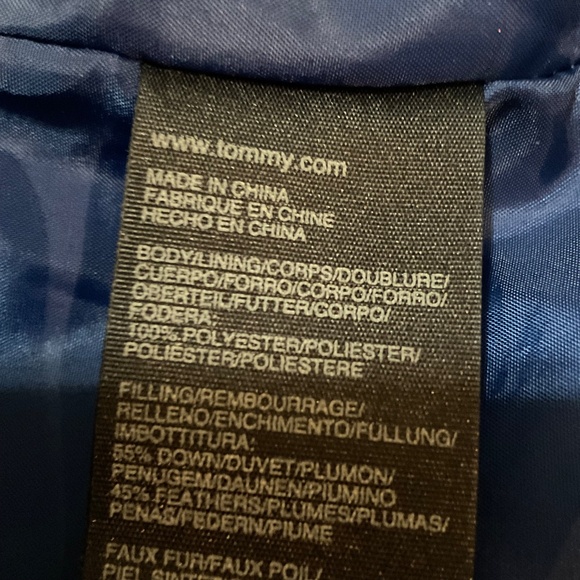 Tommy Hilfiger Down Filled Silver Gray Women’s Winter Hooded Puffer Coat Size 1X - Picture 10 of 12